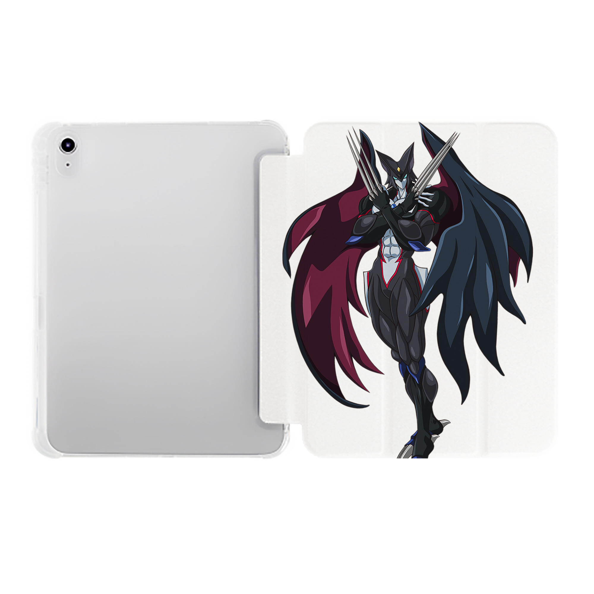 （画像用） 遊☆戯☆王 Yu-Gi-Oh! IPad ケース ペン収納付き 三つ折りスタンド PUレザー×シリコン 対応機種9.5/10.5/10.9インチ